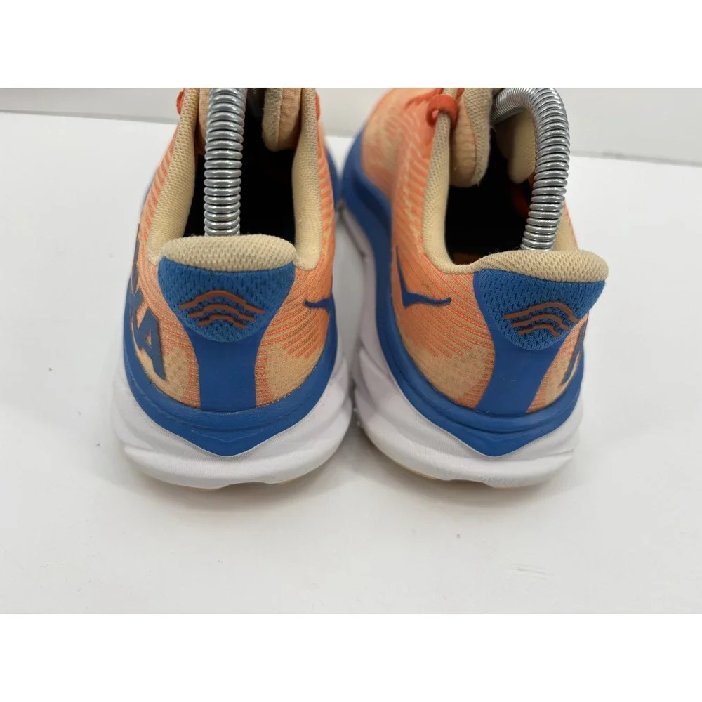 Hoka One One Youth Clifton 9 Running Comfort Orange Shoes 1131170 VOIM, 7 MD
